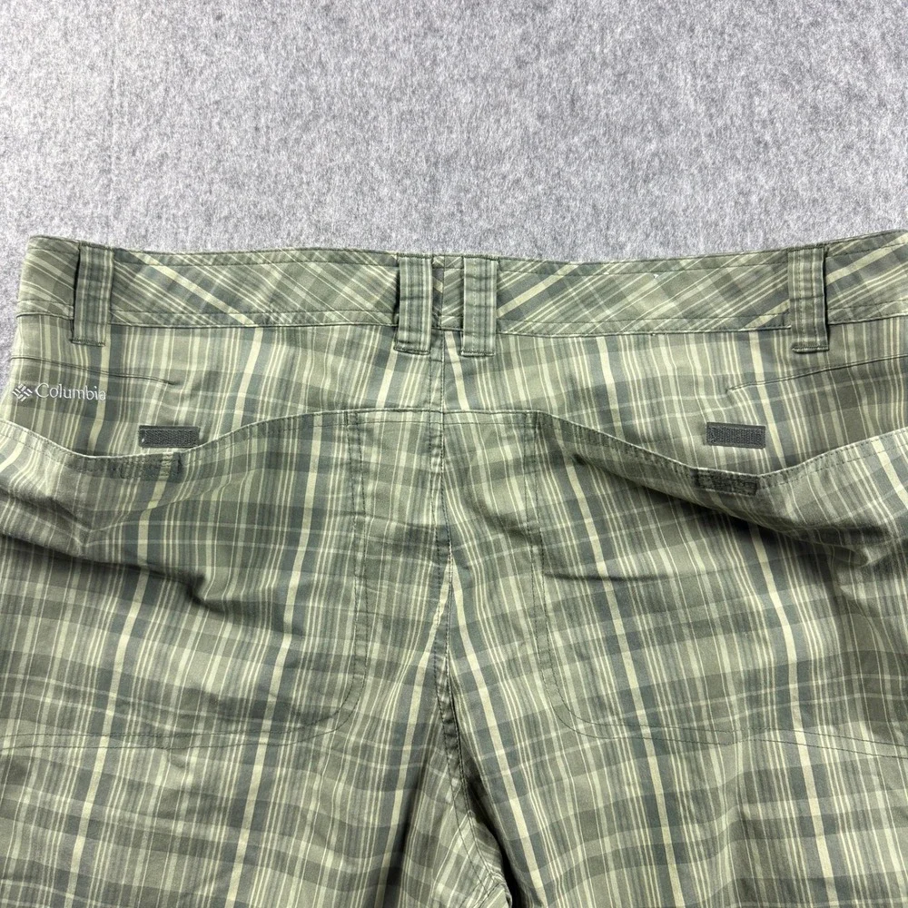 Columbia Omni-Wick Green Plaid Cargo Shorts Mens 40 Hiking Outdoor AM4083 - Picture 11 of 12